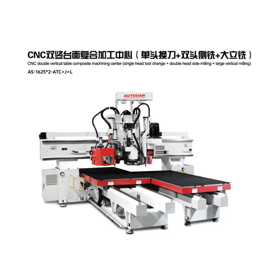 Hot Selling and Affordable CNC Double Vertical Table Composite Wood Carving Machine