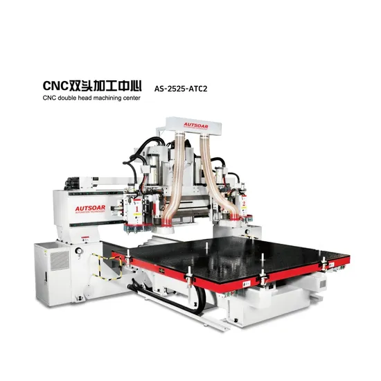 CNC Double Head Machining as-2525-Atc2 Woodworking Carving Machine