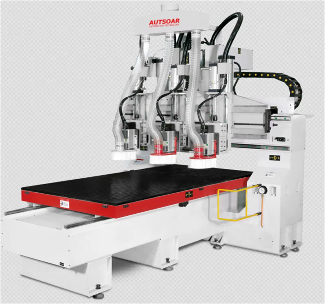 New Features and Design 3-Axis 3-Fixed Head CNC Carving Machine Wood Carving Machine
