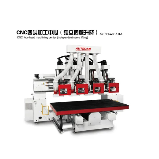 High Output as-H-1325-Atc4 Multi Head Woodworking CNC Engraving Machine 1325